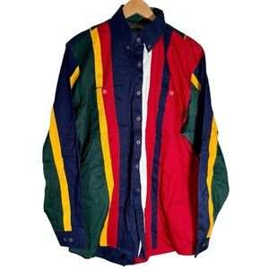 NWT Spindle River Color Block Stripe Western Button Down Shirt Men’s‎ Large
